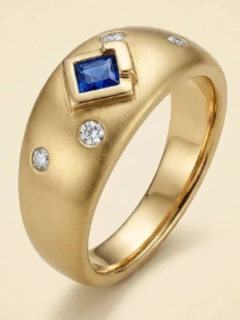 18K Sapphire & Diamond Bridal Registry Wedding Ring